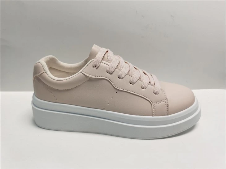 Women's White PU Sneakers